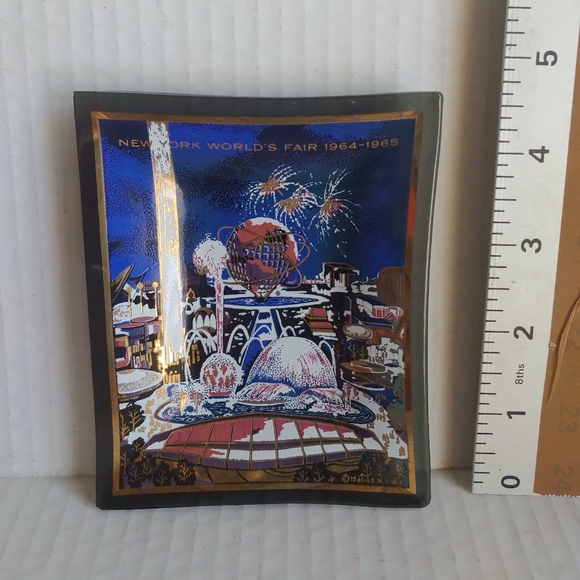 New York World's Fair 1964-65 Vintage Glass Ashtray by Houze Art - Picture 8 of 8
